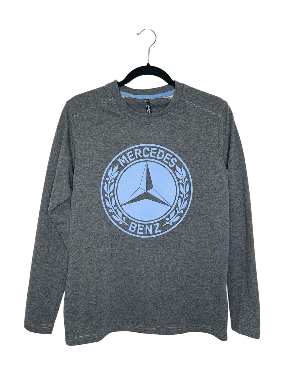 Mercedes Benz Finn Ryan Blue and Gray Logo Crew Neck sweatshirt size XS
